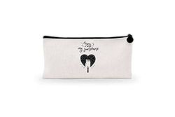 Bonamaison Estuche de Lona con Cremallera para lápices, con impresión Digital, para Escuela, Bolsa de Lona para niños, niñas, 100% algodón, Unisex, 1 Unidad, 21 x 12 cm