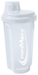 IronMaxx Shaker à protéines - Gris Clair 700 ml | Shaker à protéines avec bouchon rotatif, passoire, mesure | Anti-fuite, lavable, sans BPA & DEHP