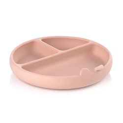 Jané Plato BLW Bebé con Compartimentos y Ventosa, Libre de BPA, Silicona, Compatible con Esterilizadores, Microondas, Horno, Color Rosa
