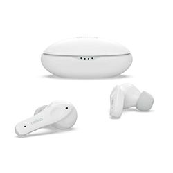 Belkin SOUNDFORM Nano Bluetooth-koptelefoon voor kinderen Draadloos 85dB Limiet Gehoorbescherming Online Lessen School IPX5-gecertificeerd 24-uurs bediening voor iPhone iPad Kindle Etc - Wit