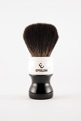 Epsilon Pennello da Barba in Fibra Bianca e Nera 52/26 mm, Standard, Único