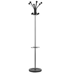 Brightium Portemanteau - Design élégant en noir et chromé, résistant et durable, idéal pour accrocher des manteaux et accessoires.
