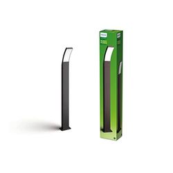 Philips, borne extérieure LLED Splay, 12 W, anthracite, lumière blanc chaud 2 700 K, indice de protection IP44, source lumineuse intégrée