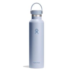 HYDRO FLASK - Standard Mouth Vattenflaska 709 ml 24 oz - Vakuumisolerad rostfri vattenflaska med läckagesäker Flex-topp och pulverlack - Surf