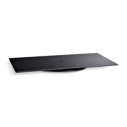 Meliconi Rotobase Elite M, suporte rotativo para monitor e TV, base giratória de 360°, carga 70 kg, vidro temperado, preto