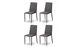 Julian Bowen Juego de 4 sillas de comedor Jazz, gris