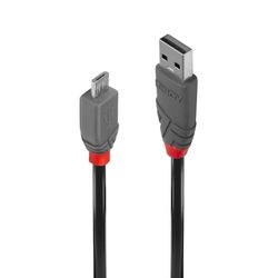 LINDY 36730 - Cable USB 2.0 tipo A a Micro-B (0,2 m), color negro