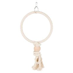 Trixie Rope Ring with Wooden Bead, 24 cm, Pack of 4