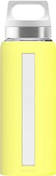 Sigg Dream Ultra Lemon drinkfles (0,65 l), niet-giftige en hittebestendige drinkfles, lekvrije glazen drinkfles met siliconen hoes