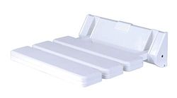 Alberts 140892 Inklapbare douchezitting | voor bevestiging aan de muur | kunststof, wit | 315 x 225 mm