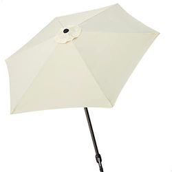 AKTIVE 61116 Parasol de jardin et terrasse extérieur Hexagonal anti-vent | Hauteur 2,5 m | Protection UV50 | Structure en aluminium, facile à plier et à installer | Parasol terrasse