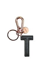 My Initial- Key Ring -T -Black