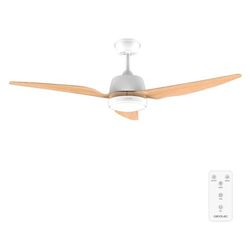 Cecotec - Ventilateur de Plafond avec Lumière EnergySilence Aero 5250 LightWood - 62 W, Diamètre 122 cm, LED 18 W et Télécommande, 3 Vitesses et Minuterie 8 Heures, 3 Pales, Mode Été/Hiver