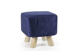 GICOS SRL POUF VELVET BLU QUADRO 28x27cm 790331