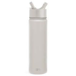 Simple Modern Borraccia Termica con Cannuccia | Bottiglia Acqua in Acciaio Inossidabile Isolato per Sport e Palestra | Summit | 650ml | Almond Birch