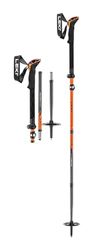 LEKI Bâtons de Ski Mixte Adulte, Orange/Bleu Denim, 120-140CM