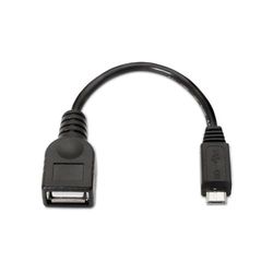 Velocraze Câble OTG - Micro USB 0,15 m vers USB Femelle, Permet de connecter des appareils, Compact et Flexible pour des transferts Rapides de données.
