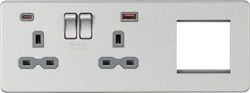 Presa 13A 2G DP senza viti con ricarica USB