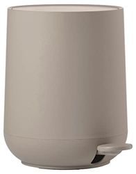 ZONE DENMARK - Poubelle Salle de Bain Nova - 3L - Design Scandinave - Plastique ABS Doux Au Toucher - Poubelle Cuisine Élégante H23cm D20,5cm - Taupe