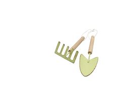 Glorex- akcesoria 553-Kit Pelle et râteau, env. 5 x 18,5 cm et 6 x 13 cm en Vert, pour la décoration et Le Jardin, 6 1294 553, Taille Unique