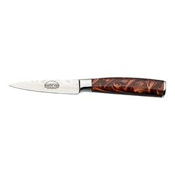 Rockingham Forge Sunrise Collection 9 cm Couteau d’Office en Acier Inoxydable X40Cr13 et Poignée en Résine, Marron
