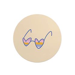 Questo Casa, Ronde digitaal bedrukte muismat, antislip onderkant, voor kantoor en thuis, diameter: 22 cm