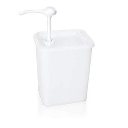 WAS 3732 300 polypropylen såsdispenser, 17 cm längd, 14 cm bredd, 21 cm hög, 3 L