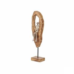 Gift Decor Figurine décorative Assise argentée en métal 10 x 41,5 x 7,5 cm (6 unités)