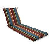 Pillow Perfect Coussin de Chaise réversible pour intérieur/extérieur Annie Westport Chocolat, Bleu Sarcelle, 80 in. L X 23 in. W X 3 in. D