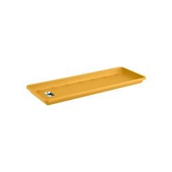 Elho Barcelona Balconnière Soucoupe 40 - Soucoupe pour Balcon & Extérieur - Ø 34.6 x H 2.8 cm - Jaune/Jaune Miel
