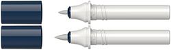 Schneider 040 Paint-It Twin Marker Cartridges (Brush Tip & 1.0 mm Bullet Tip, Water-Based Colour Ink, for Use on Paper, 95% Recycled Plastic) Grey 005