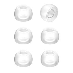 Almohadillas de Silicona para Auriculares, Set de 6 Recambios In-Ear de Tamaño Universal Estándar en 2 Colores y 3 Tallas - Gomas JVC JVC EP-FX2M-Z (Transparente)