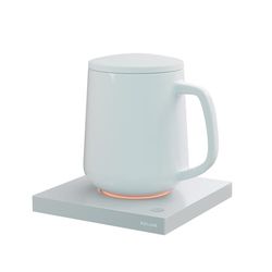 SOLUM Smart värmare, värmekopp, vit, 440 ml, 2 timmars trådlös drift, för kontor och hem