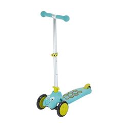 Scootiebug Splodge, cavalcabile con tre ruote antigraffio, pedana antiscivolo e manubrio pieghevole, design unico, sterzo inclinabile, facce stravaganti, facile trasporto e stoccaggio, età 2 anni +