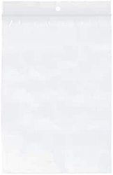 Raadhuis Sac en plastique refermable 120 x 180 mm sans surface d'écriture 10 x 100 pièces avec trou de suspension et fil de renfort.