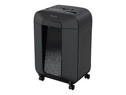 Fellowes distruggi documenti a frammento LX85, 12 fogli, per casa e piccolo ufficio, uso personale, cestino da 19 litri, distruggidocumenti con tecnologia Safesense, nero