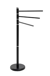 HAKU Möbel Porta asciugamani nero, metallo - Dim. L 22 cm x A 89 cm x P 42 cm, Stile Moderno