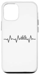 Coque pour iPhone 15 Chaîne de vélo EKG battement de cœur amour biker