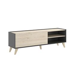 DEKIT GRUPO RIMOBEL Ness Low-TV-module, spaanplaat, grafiet/naturel