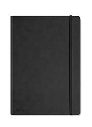 Silvine Executive Soft Feel Notebook Ruled with Marker Ribbon 160pp 90gsm A4 Black Ref 198BK