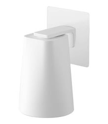 Yamazaki 5487 Tower Film Hook Holder with Cup, White, Tumbler : ABS Resin/Magnet FILMHOOK : ABS Resin/Silicone/Polycarbonate/Pet/Polyurethane Steel, 7 x 7 x 9.5 (Tumbler) cm