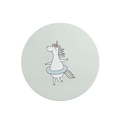 Questo Casa, Tapis de Souris Rond imprimé numérique avec Fond antidérapant pour Bureau et Maison Diamètre 22 cm
