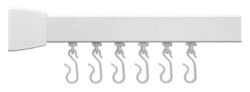 Croydex Profile 800 Straight Rail 2440mm-White, Metal, White, 76x183x20 cm