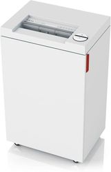 IDEAL 2445 dokumentförstörare, säkerhetsnivå P-2, randsnitt 4 mm, 18 ark kapacitet, 35 l avfallsbehållare, förstör också kontors-/häftklamrar och kreditkort