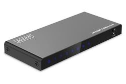 DIGITUS DS-55337 Séparateur HDMI 1x4 - Entrée : 1 Port/Sortie : 4 Ports - UHD 4K/60 Hz HDTV : 3840 x 2160p - HDCP 2.2 - HDR, Deep Color, Commutateur EDID, DTS, Dolby Digital, LPCM