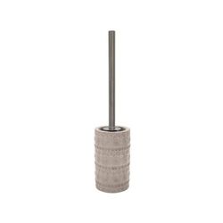 Spirella Toilet Brush with Holder Porcelain Relief Beige, Stainless Steel Plastic, 9x39cm