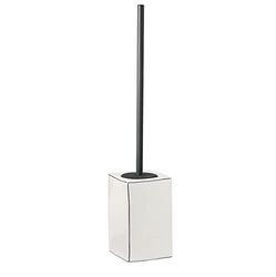 Gedy G-Lucrezia - Escobilla de baño Blanca, escobilla de Inodoro, Fabricado en cerámica, Medidas 46 x 10 x 10 cm y Peso 0,698 kg, diseño de R&S, 2 años de garantía, única