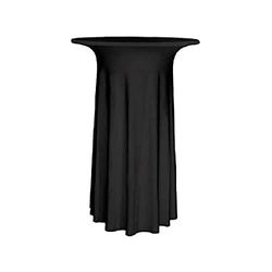 Gastro Uzal Statafelhoes Deluxe tafelhoezen stretchhoes hoezen biertafelhoes biertentgarnituur voor bruiloft evenement zwart 70 rond cm, 5S-VSPU-9BAC, 70 x 110 cm