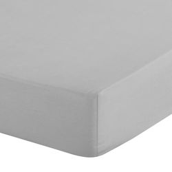 Eurofirany - Hoeslaken 180 x 200 cm, basic laken van katoen, hoeslaken met elastiek, duurzaam, voor dikke matrassen tot 30 cm diepe zak, vele kleuren, zilver