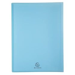 Exacompta - 5849E - 1 funda para documentos personalizable Kreacover Pastel - 40 fundas de cristal liso - 80vistas - para A4 - tamaño 24x32cm - funda de polipropileno semirrígido - 5colores aleatorios